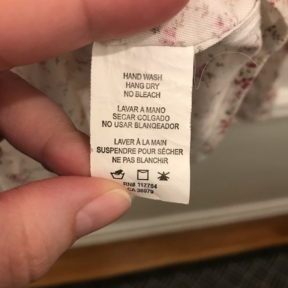 Rails Floral Button Down Shirt XS long sleeves pink white - Picture 8 of 9